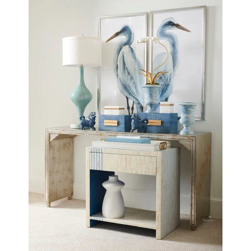 Raffia Covered Box (Set of 2) - LOOMLAN - Chelsea House - Boxes & Bowls