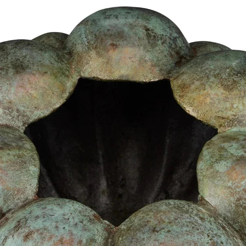 Raw Patina Cast Aluminum Rotterdam Bowl - LOOMLAN - Currey & Co - Boxes & Bowls