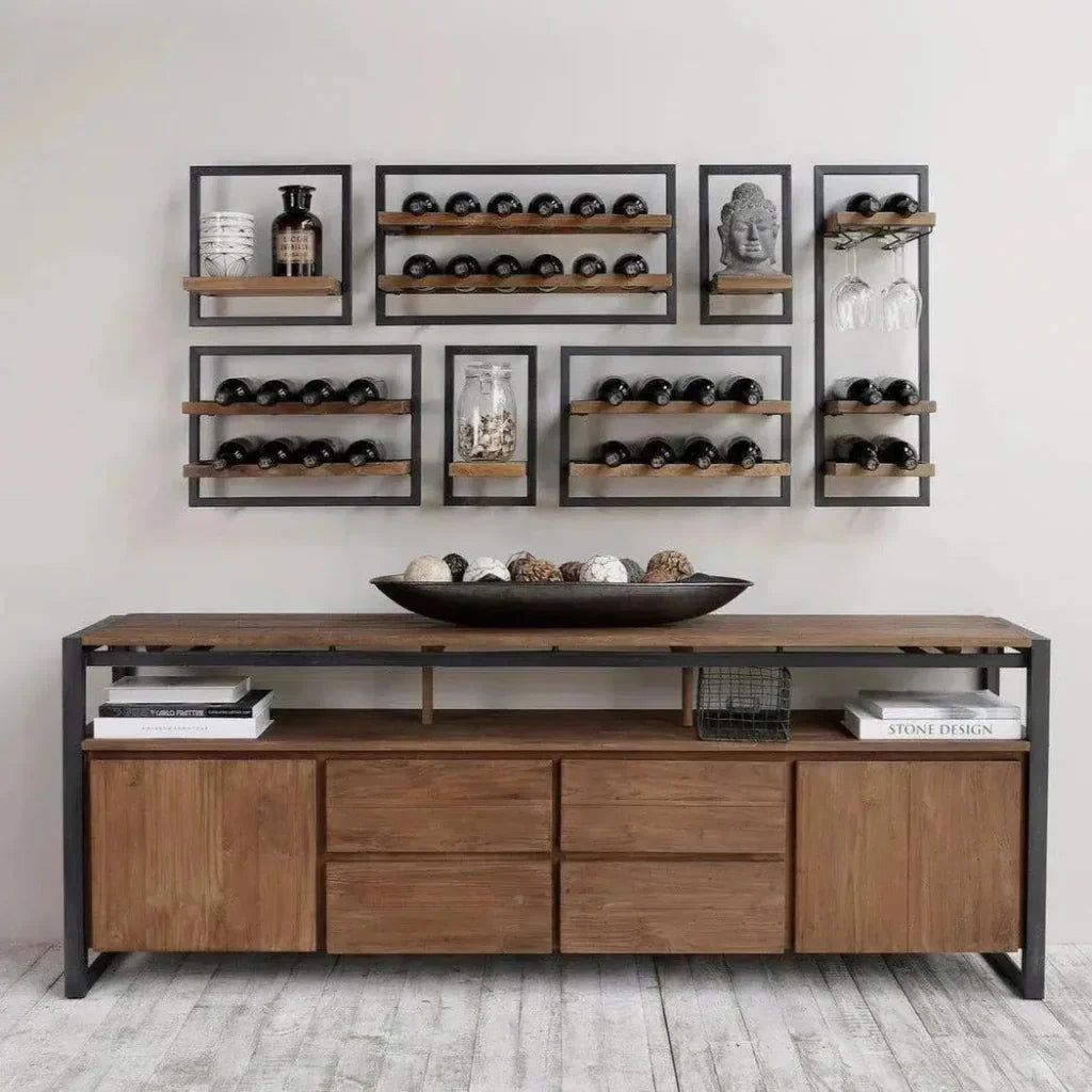 Reclaimed Teak Square Wall Box Type B Mix & Match - LOOMLAN - LH Imports - Wall Shelves & Ledgers