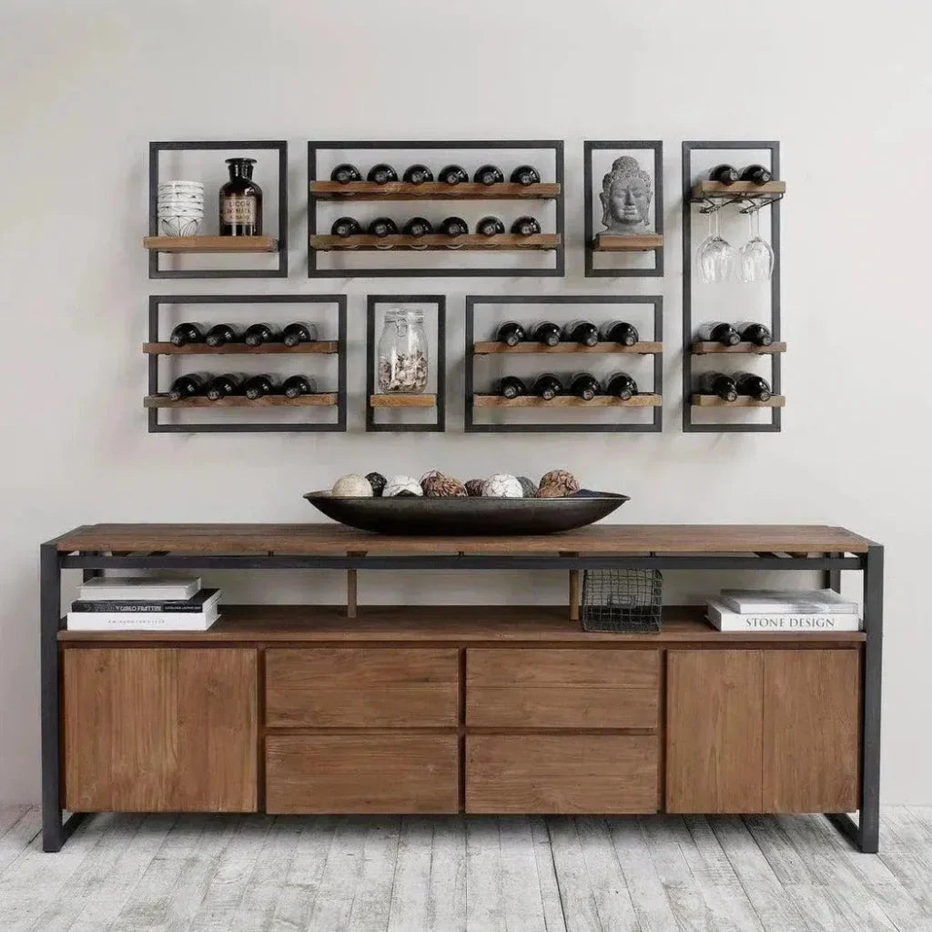 Reclaimed Teak Wall Shelf Brown Type A Mix & Match - LOOMLAN - LH Imports - Wall Shelves & Ledgers