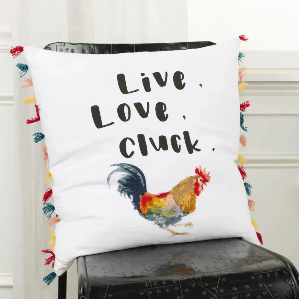 Red Words Fun Decorative Couch Pillows Down Insert - LOOMLAN - LOOMLAN - Throw Pillows