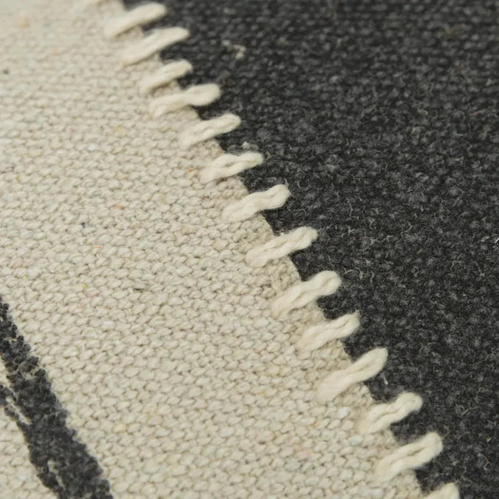 Remi Stripe Gray Lumbar Pillow With Insert - LOOMLAN - LOOMLAN - Throw Pillows