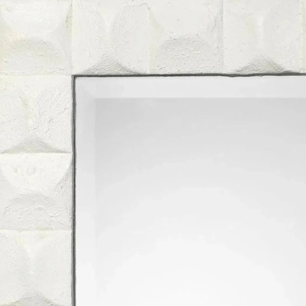 Reversible Position White Polyresin Astor Wall Mirror - LOOMLAN - Jamie Young - Wall Mirrors