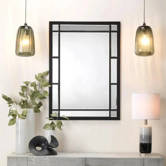 Reversible Rectangle Black Iron Chelsea Wall Mirror - LOOMLAN - Jamie Young - Wall Mirrors