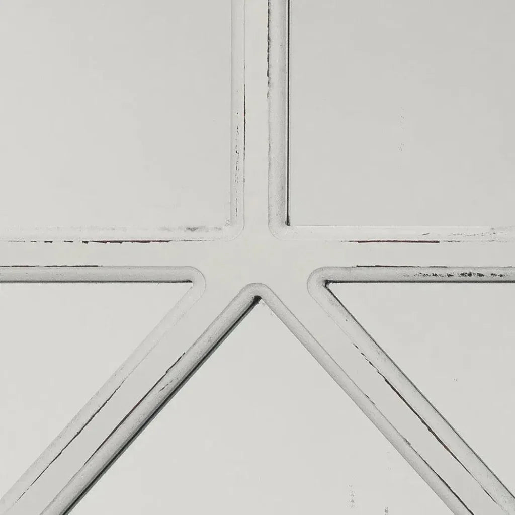 Reversible White Wood Virginia Grid Wall Mirror - LOOMLAN - Jamie Young - Wall Mirrors