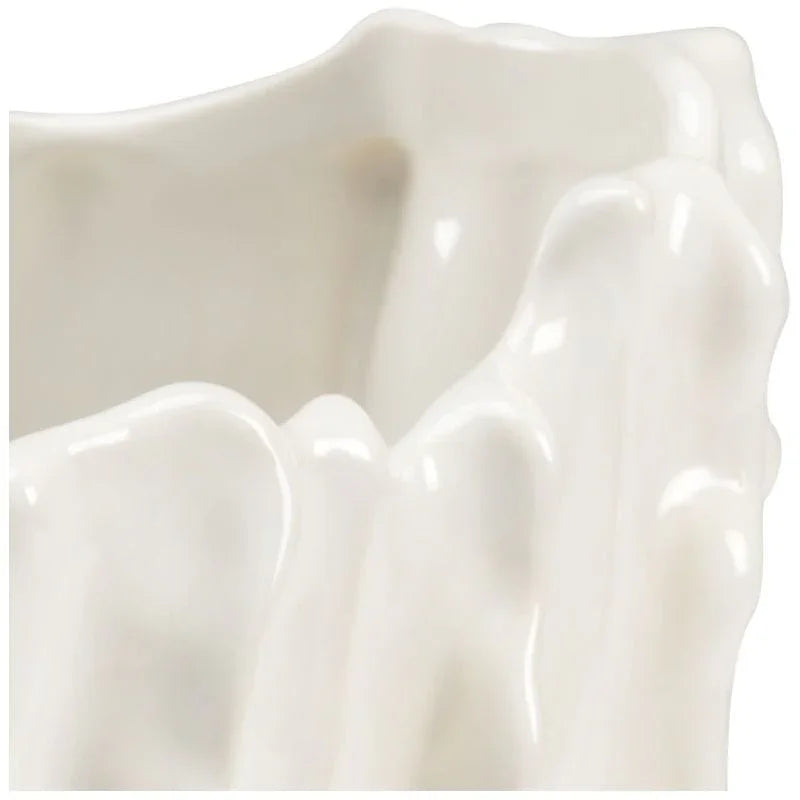 Rhinehart White Glazed Porcelain Bowl - LOOMLAN - Chelsea House - Boxes & Bowls