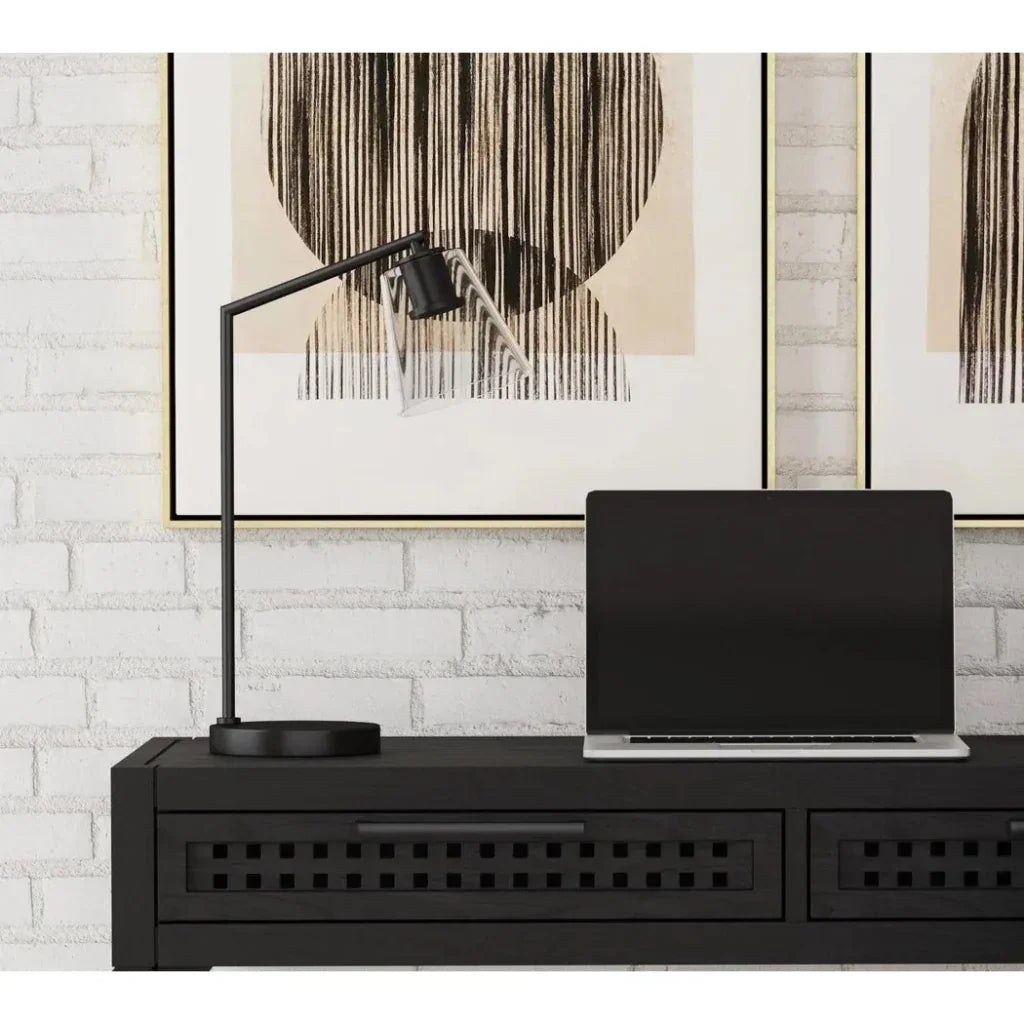 Rhyne Iron and Aluminum Black Desk Lamp - LOOMLAN - Bassett Mirror - Table Lamps