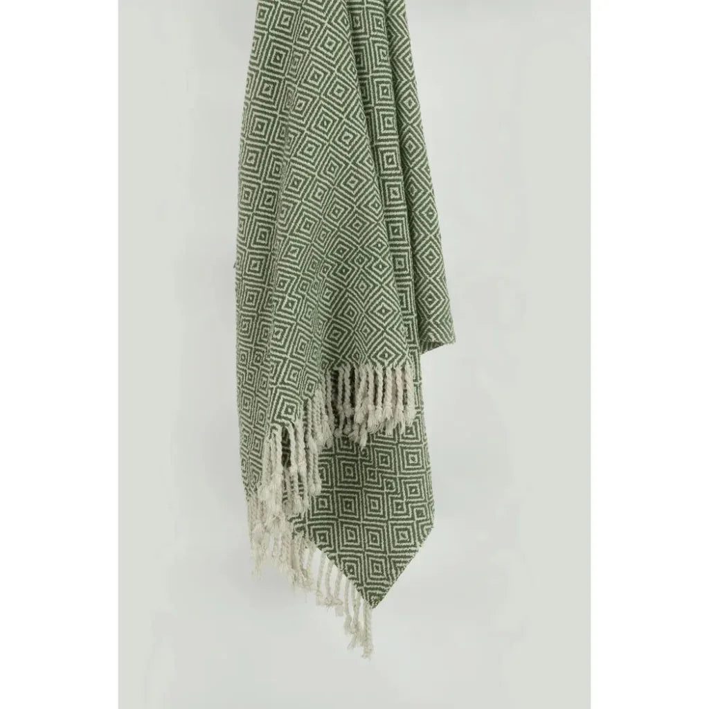 Rio Diamond Pattern Cotton Throw Blanket - LOOMLAN - LOOMLAN - Throw Blankets