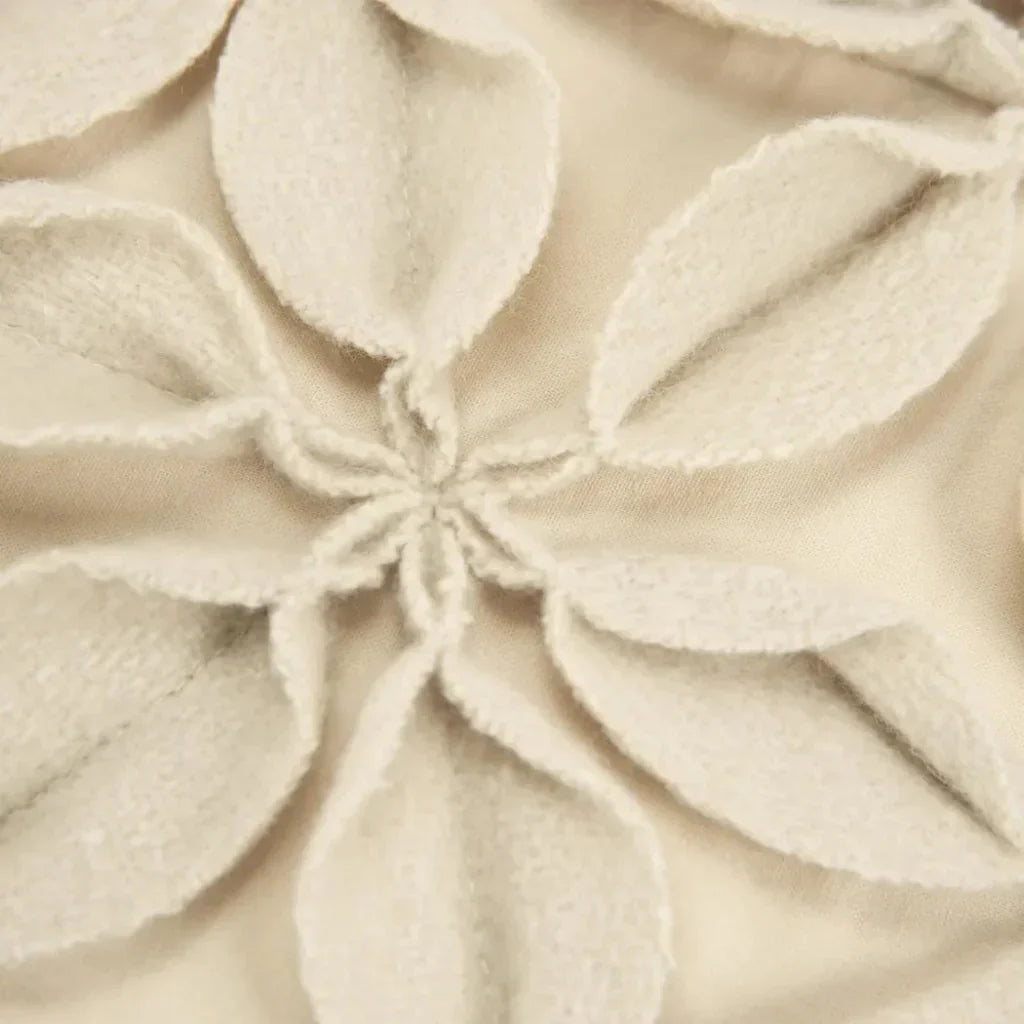 Riona Textured Floral Throw Pillow For Couch - LOOMLAN - LOOMLAN - Throw Pillows