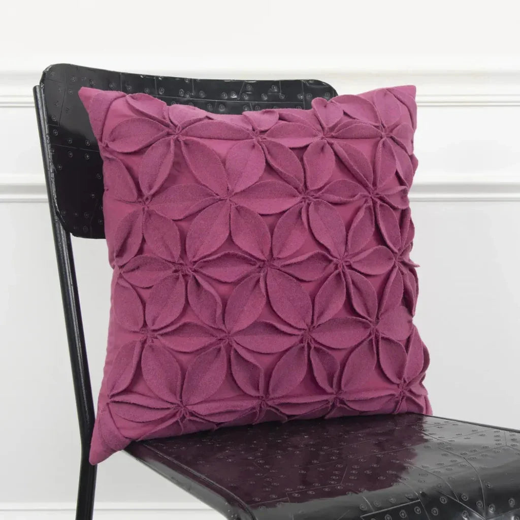 Riona Textured Floral Throw Pillow For Couch - LOOMLAN - LOOMLAN - Throw Pillows