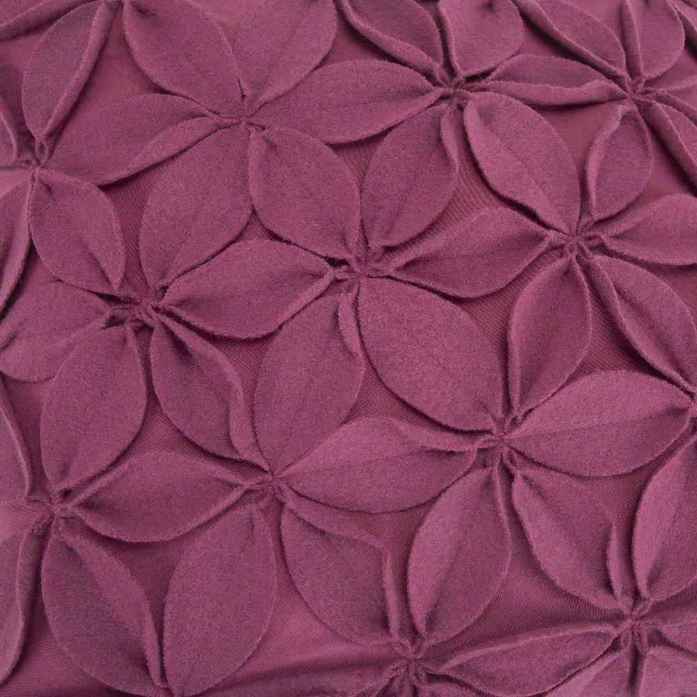 Riona Textured Floral Throw Pillow For Couch - LOOMLAN - LOOMLAN - Throw Pillows