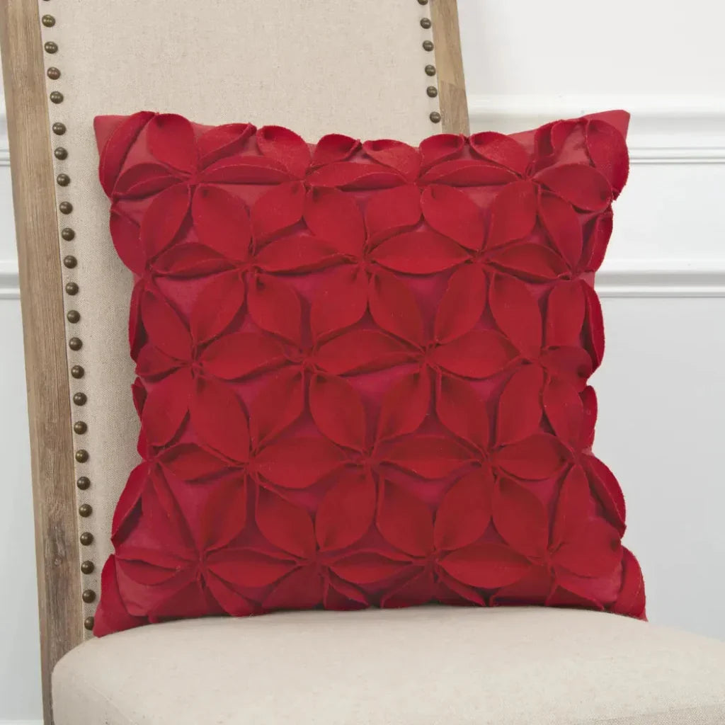 Riona Textured Floral Throw Pillow For Couch - LOOMLAN - LOOMLAN - Throw Pillows