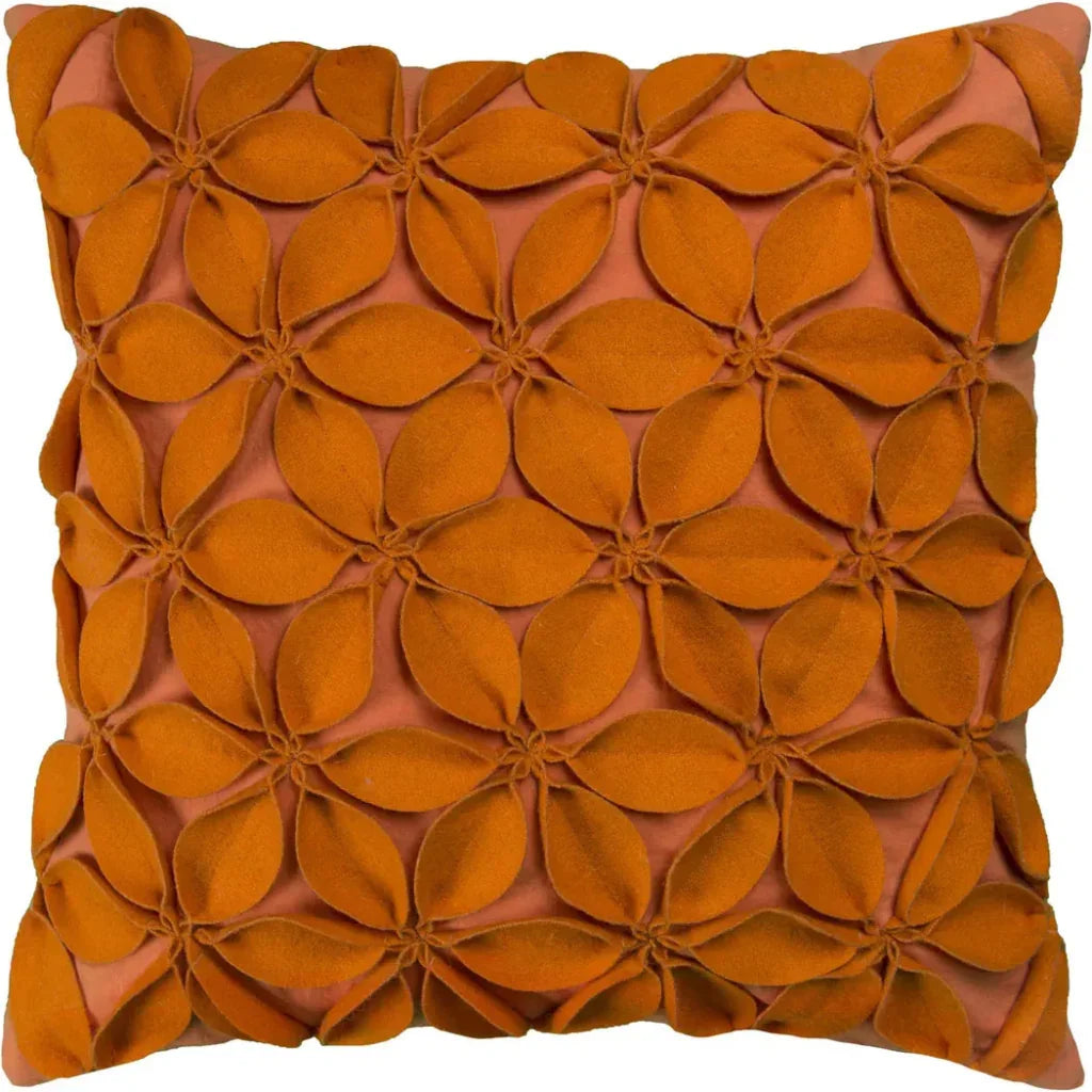LOOMLAN Riona Textured Floral Throw Pillow For Couch
