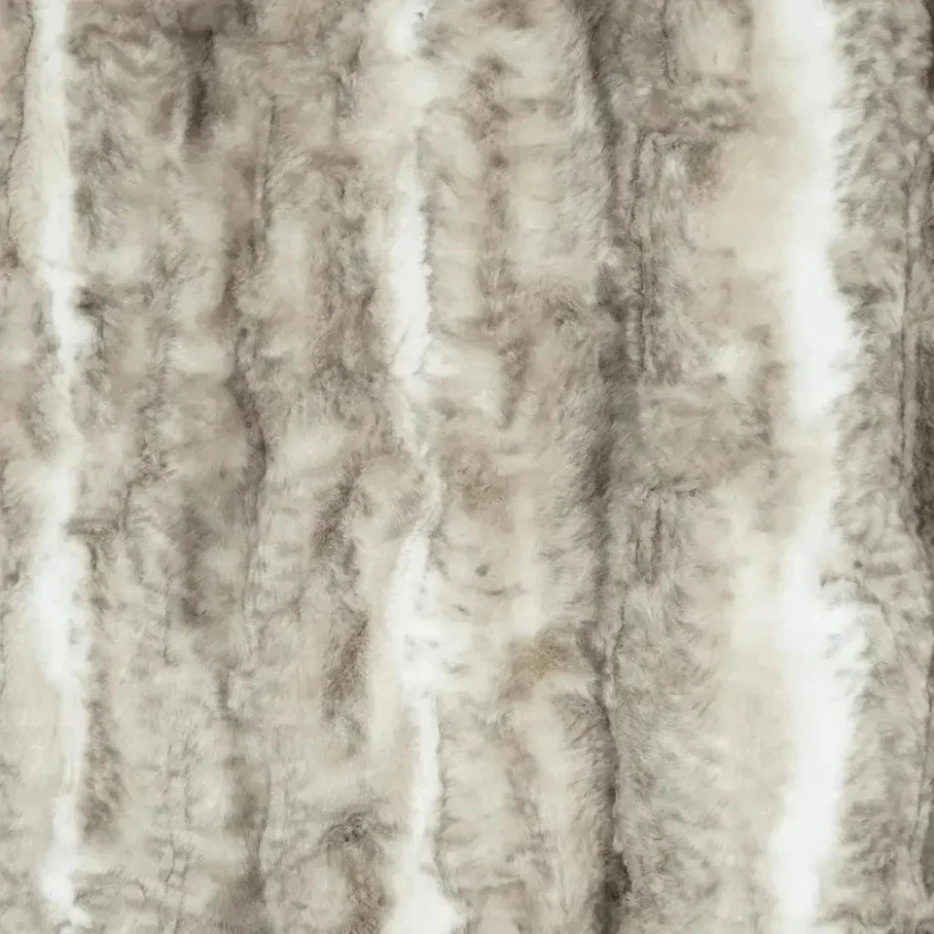 Roar Faux Fur Animal Taupe Large Throw Pillow Insert - LOOMLAN - D.V. Kap - Throw Pillows