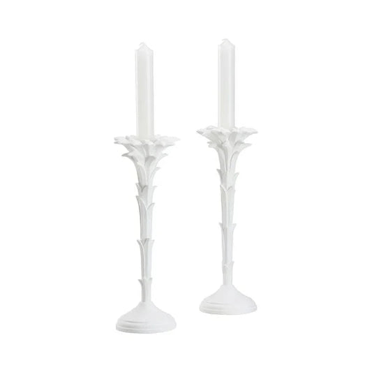 Roche White Handmade Candleholder (Set Of 2) - LOOMLAN - Wildwood - Candle Holders