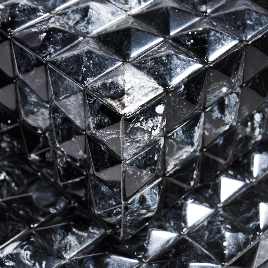 Ronan Black Faux Marble Box 2PC