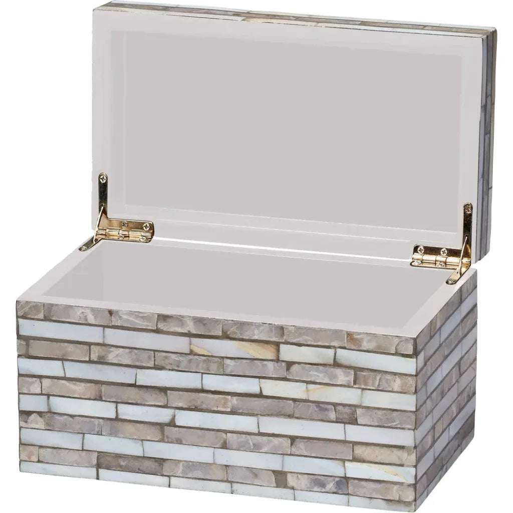 Roosevelt Mother Of Pearl Decorative Box - LOOMLAN - Jamie Young - Boxes & Bowls