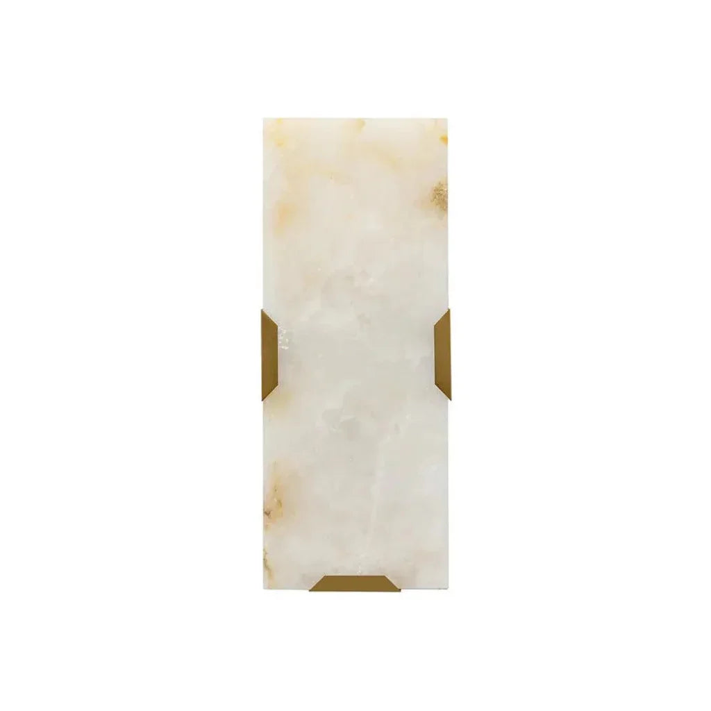 Rovira Sconce Modern Alabaster & Gold Light - LOOMLAN - SUNPAN - Wall Sconces
