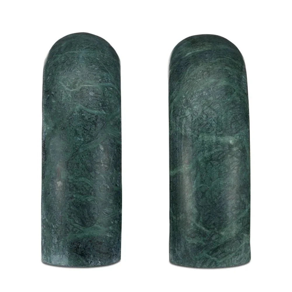Russo Green Marble Object (Set Of 2) - LOOMLAN - Currey & Co - Statues & Sculptures