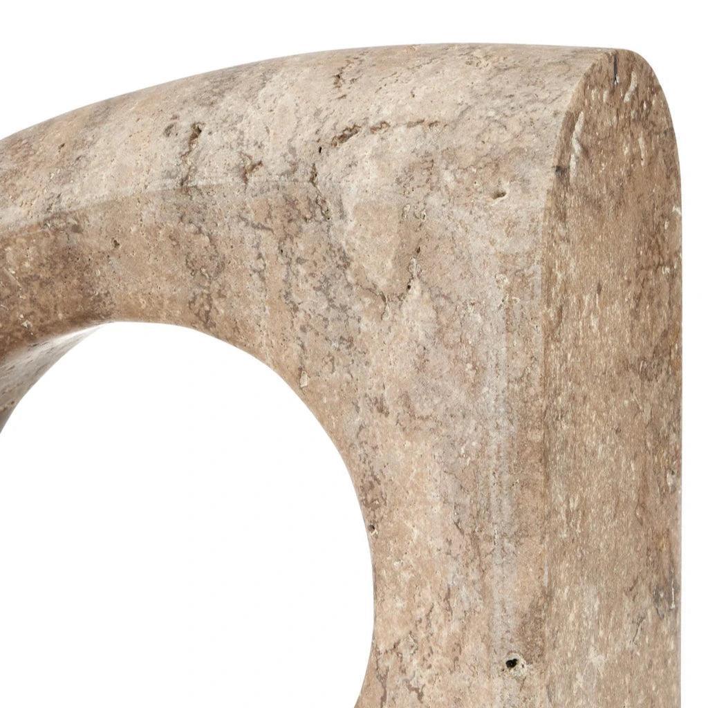 Russo Travertine Object Set of 2 - LOOMLAN - Currey & Co - Statues & Sculptures