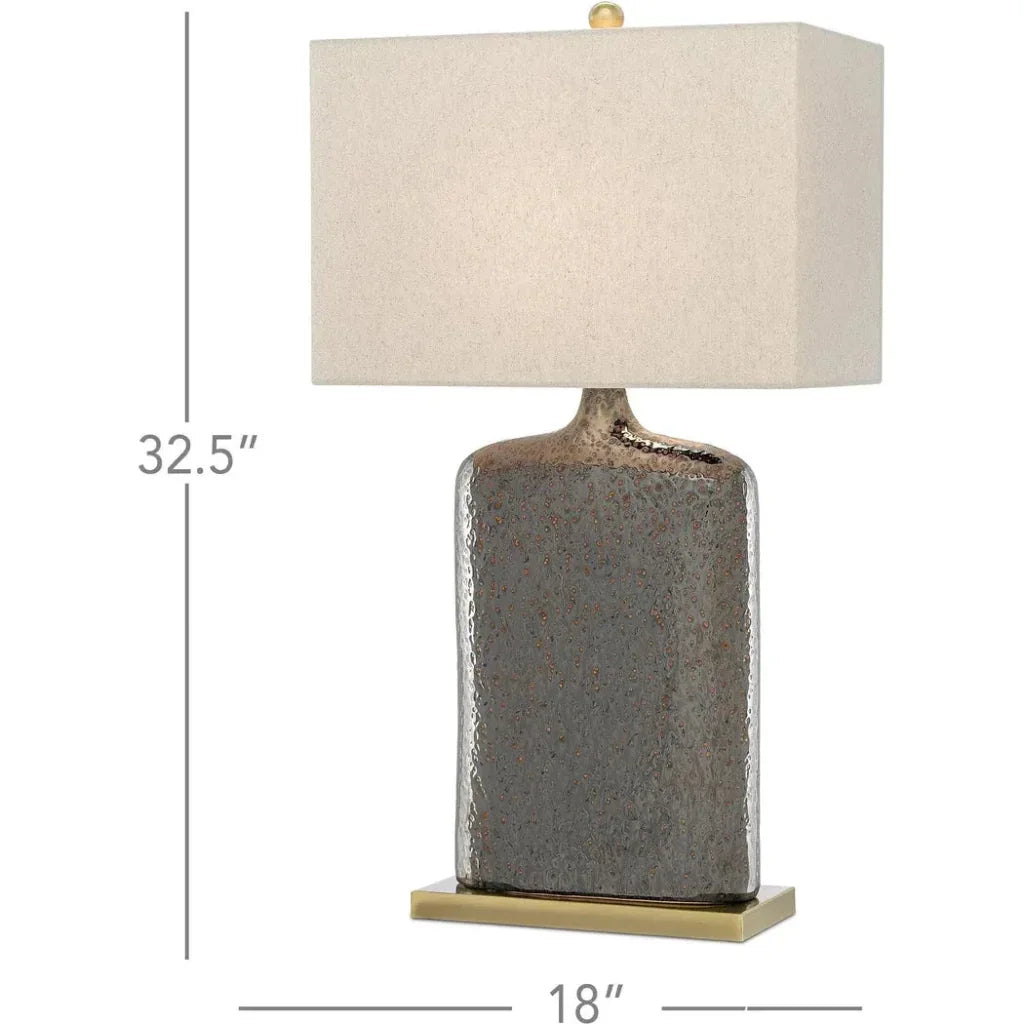Rustic Metallic Bronze Musing Table Lamp - LOOMLAN - Currey & Co - Table Lamps