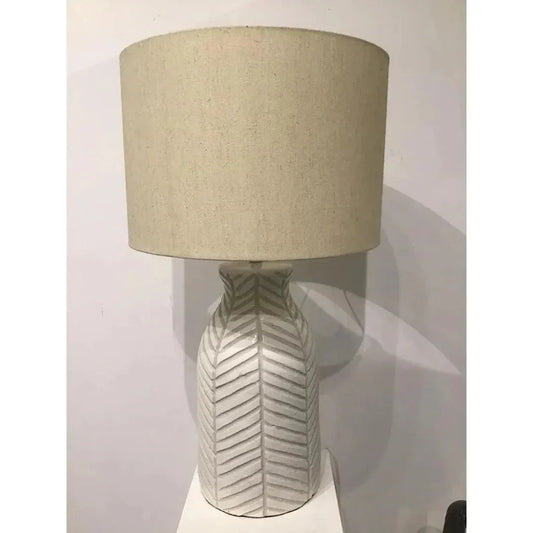 Sabrina Terracotta Cream Table Lamp - LOOMLAN - Bassett Mirror - Table Lamps