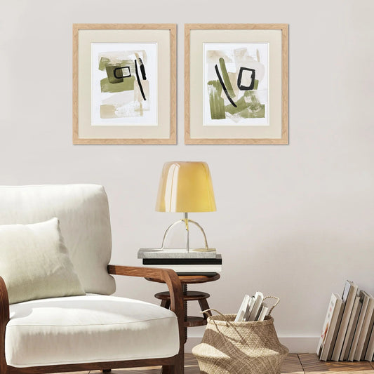 Sage Treasures II Green Framed Wall Art 2PC -- view 2