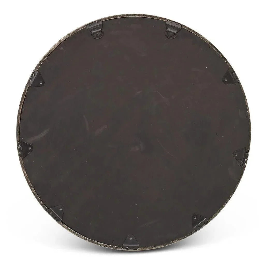 Samar Reclaimed Aluminum Round Mirror - LOOMLAN - Urbia - Wall Mirrors
