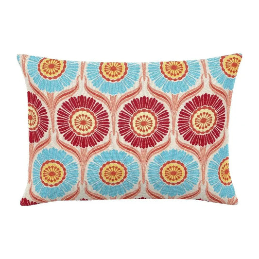 Sangria Romance Block Confetti Outdoor Pillow-Outdoor Pillows-Earnest Collection-20"x13" Lumbar-LOOMLAN
