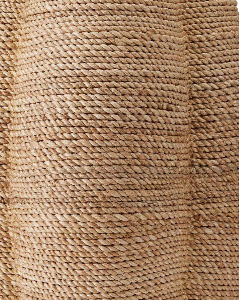 Satin Black Abaca Rope Karnak Table Lamp By Goralnick - LOOMLAN - Currey & Co - Table Lamps