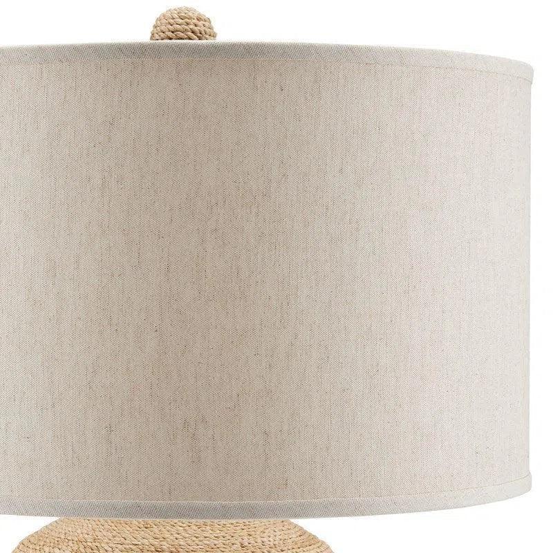 Satin Black Abaca Rope Kavala Table Lamp By Goralnick - LOOMLAN - Currey & Co - Table Lamps