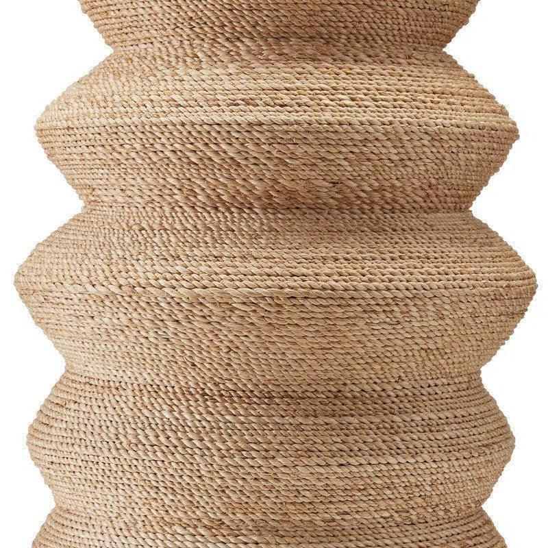 Satin Black Abaca Rope Kavala Table Lamp By Goralnick - LOOMLAN - Currey & Co - Table Lamps