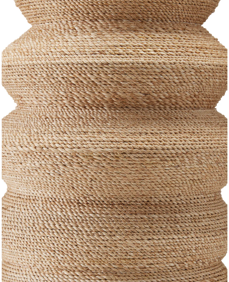 Satin Black Abaca Rope Kavala Table Lamp By Goralnick - LOOMLAN - Currey & Co - Table Lamps