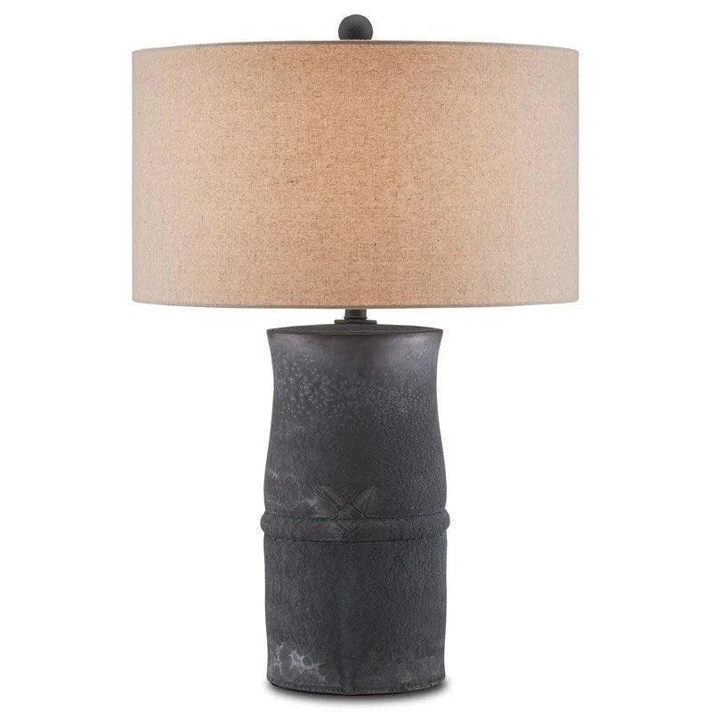Satin Dark Gray Croft Table Lamp Barry Goralnick - LOOMLAN - Currey & Co - Table Lamps