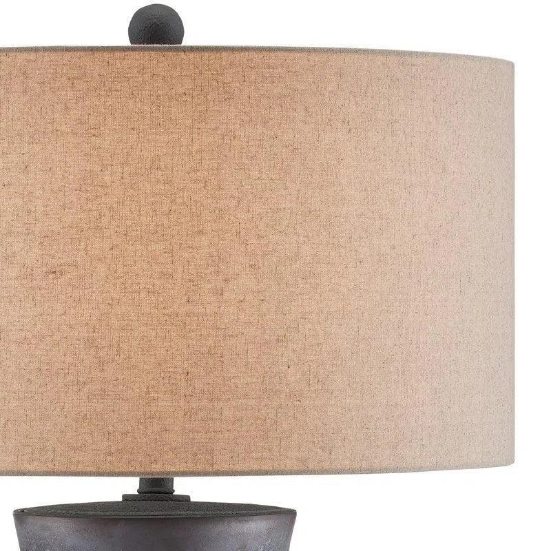 Satin Dark Gray Croft Table Lamp Barry Goralnick - LOOMLAN - Currey & Co - Table Lamps