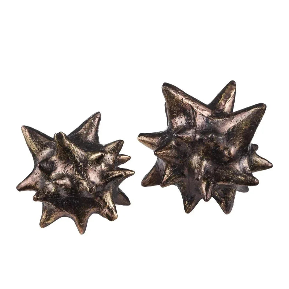 Scorched Bronze Jacks Modern Objects (2PC ) - LOOMLAN - Currey & Co - Statues & Sculptures
