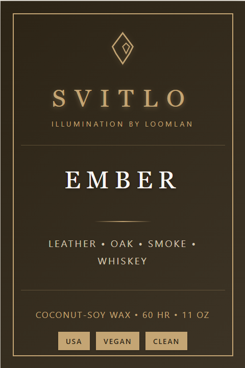 LOOMLAN Ember - Leather, Oak, Whiskey Candle