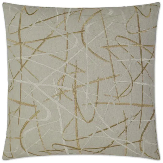 Scribble Gold Throw Pillow With Insert - LOOMLAN - D.V. Kap - Throw Pillows