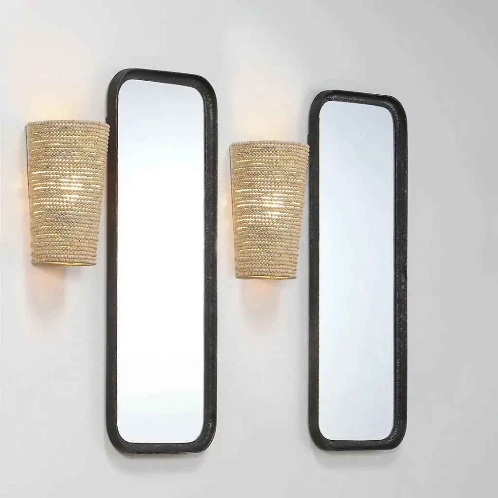 Seawall Beaded Cone Sconce - LOOMLAN - Jamie Young - Wall Sconces