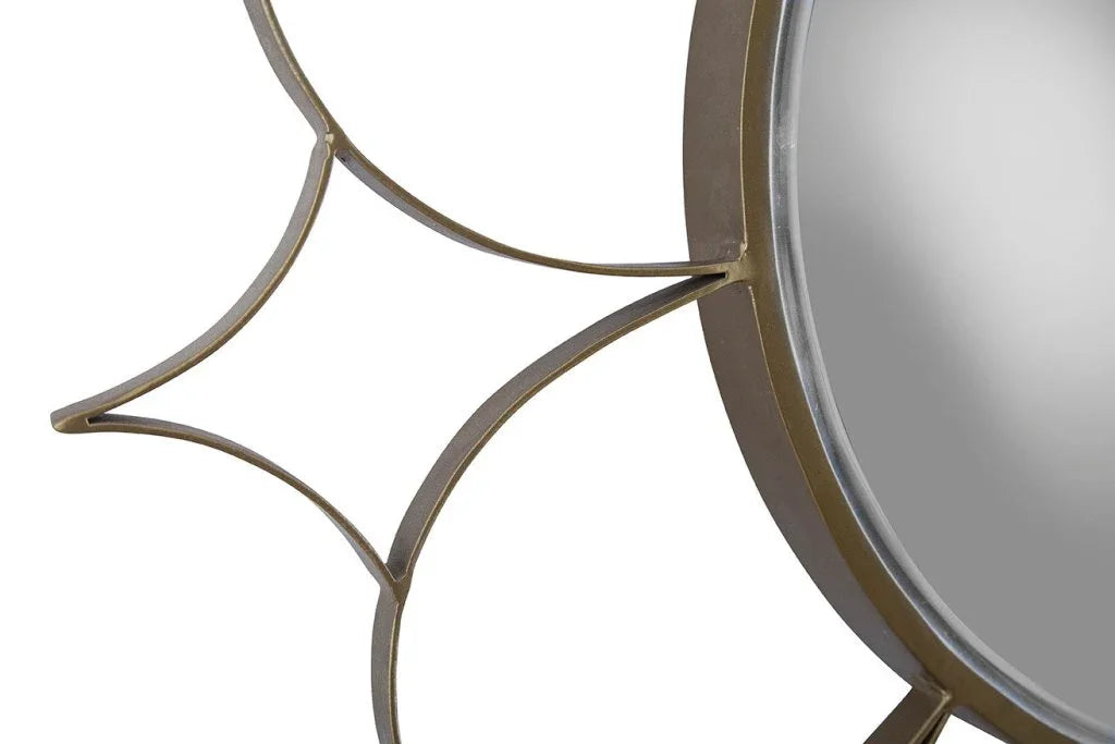 Selena Metalic Gold Framed Wall Mirror - LOOMLAN - Furniture Classics - Wall Mirrors