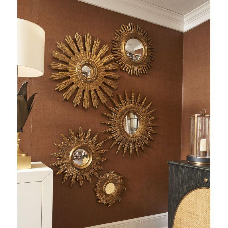 Set of Five Gold Starburst Mirror - LOOMLAN - Chelsea House - Wall Mirrors