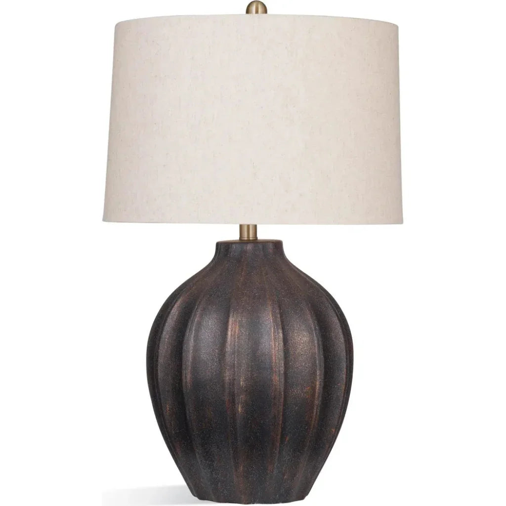 Sevee Polyresin Coffee Black Table Lamp - LOOMLAN - Bassett Mirror - Table Lamps