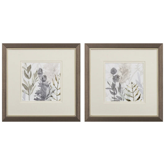 Shadow Woods Grey Canvas Art 2PC