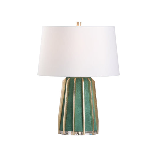 Shagreen Faux Leather Warp Table Lamp