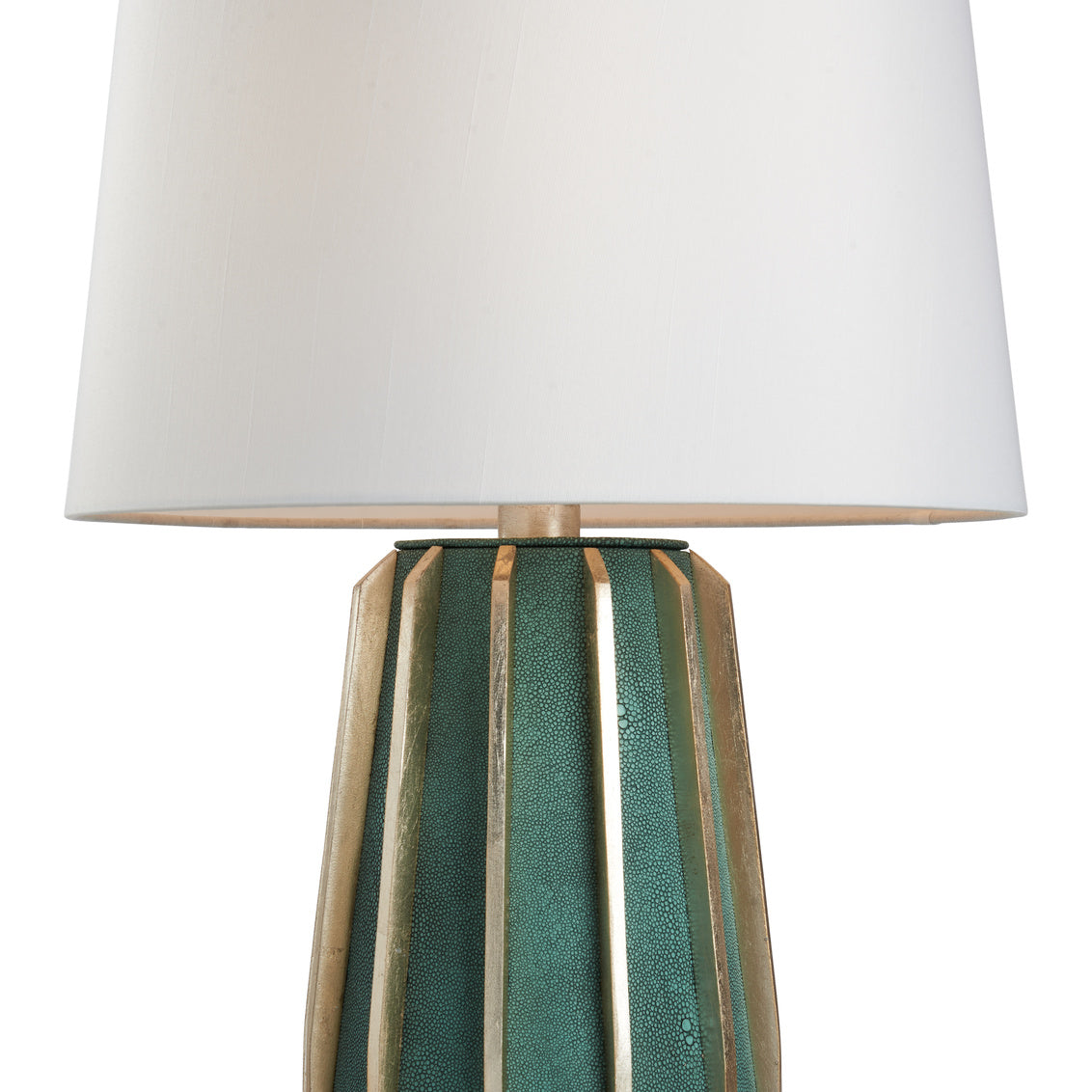 Shagreen Faux Leather Warp Table Lamp