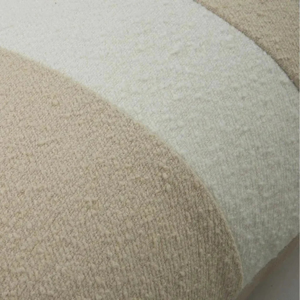 Shea Stripe Ivory Lumbar Pillow With Insert - LOOMLAN - LOOMLAN - Throw Pillows