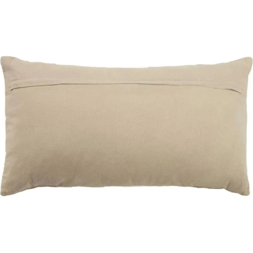 LOOMLAN Shea Stripe Ivory Lumbar Pillow With Insert