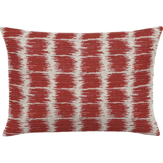Sicily Crimson Handmade Outdoor Pillow-Outdoor Pillows-Earnest Collection-20"x13" Lumbar-LOOMLAN