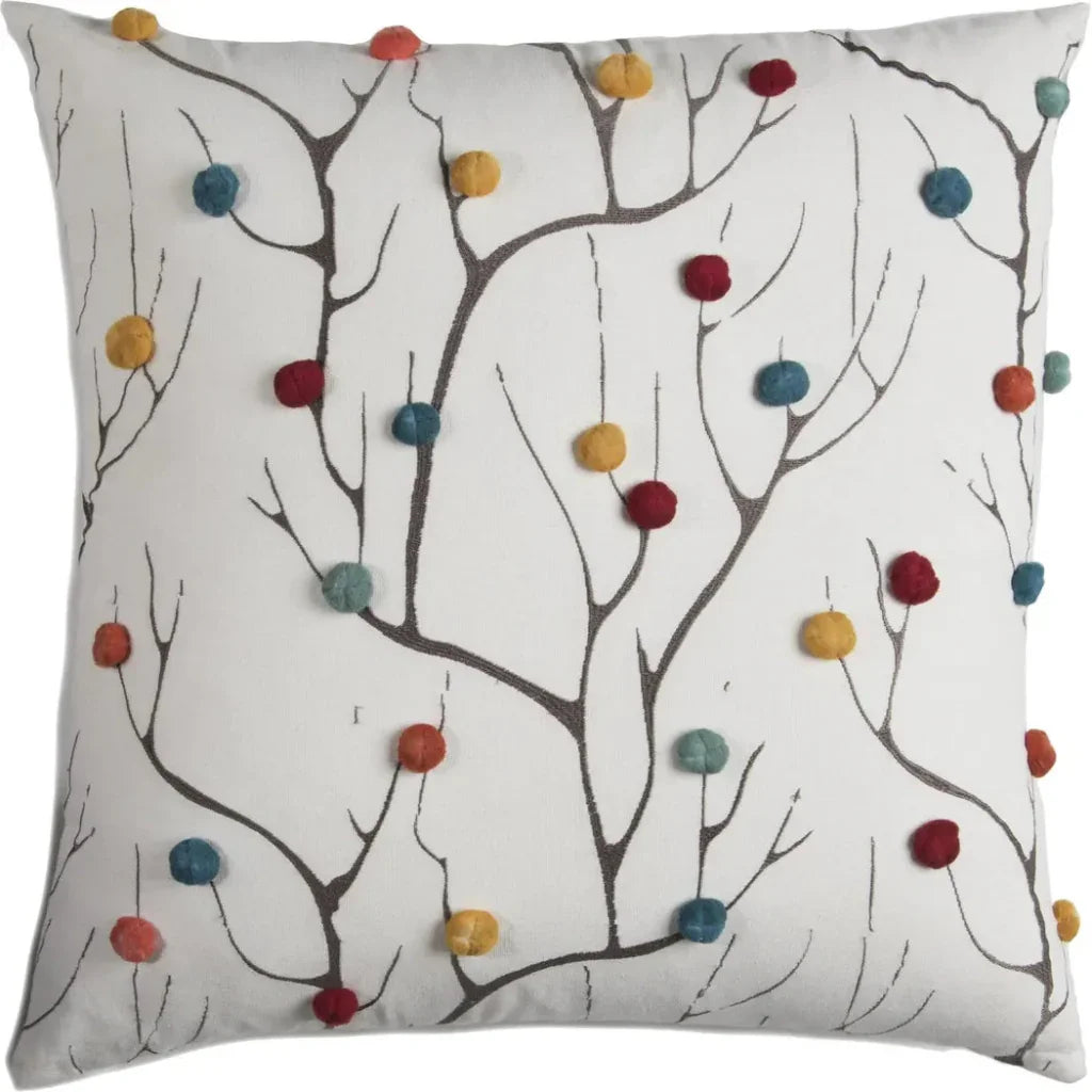 LOOMLAN Sid Textural Muliticolor Throw Pillow Down Insert