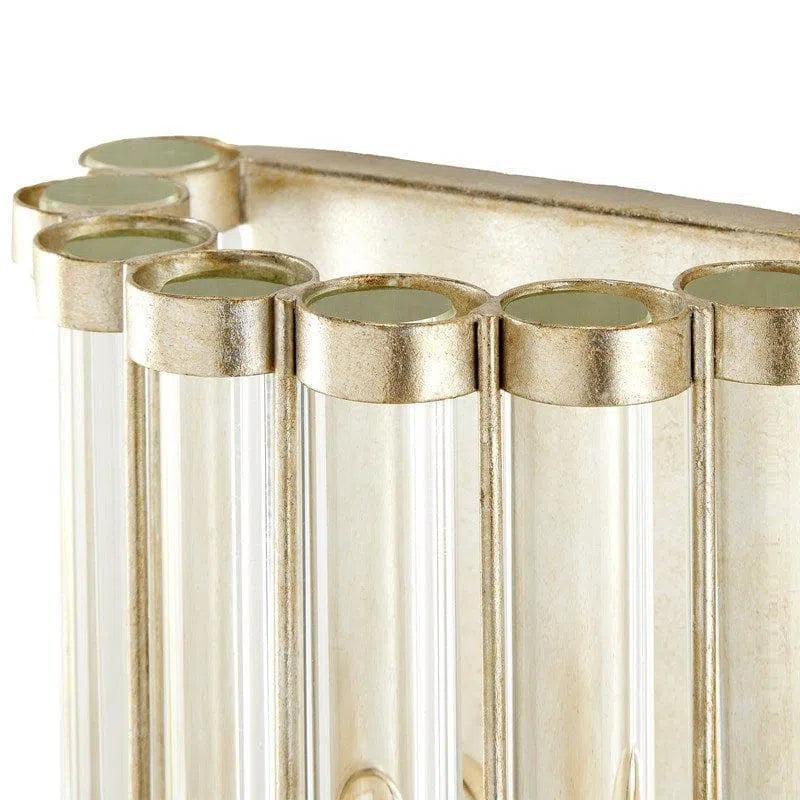 Silver Leaf Clear Warwick Tall Wall Sconce By Williams - LOOMLAN - Currey & Co - Wall Sconces